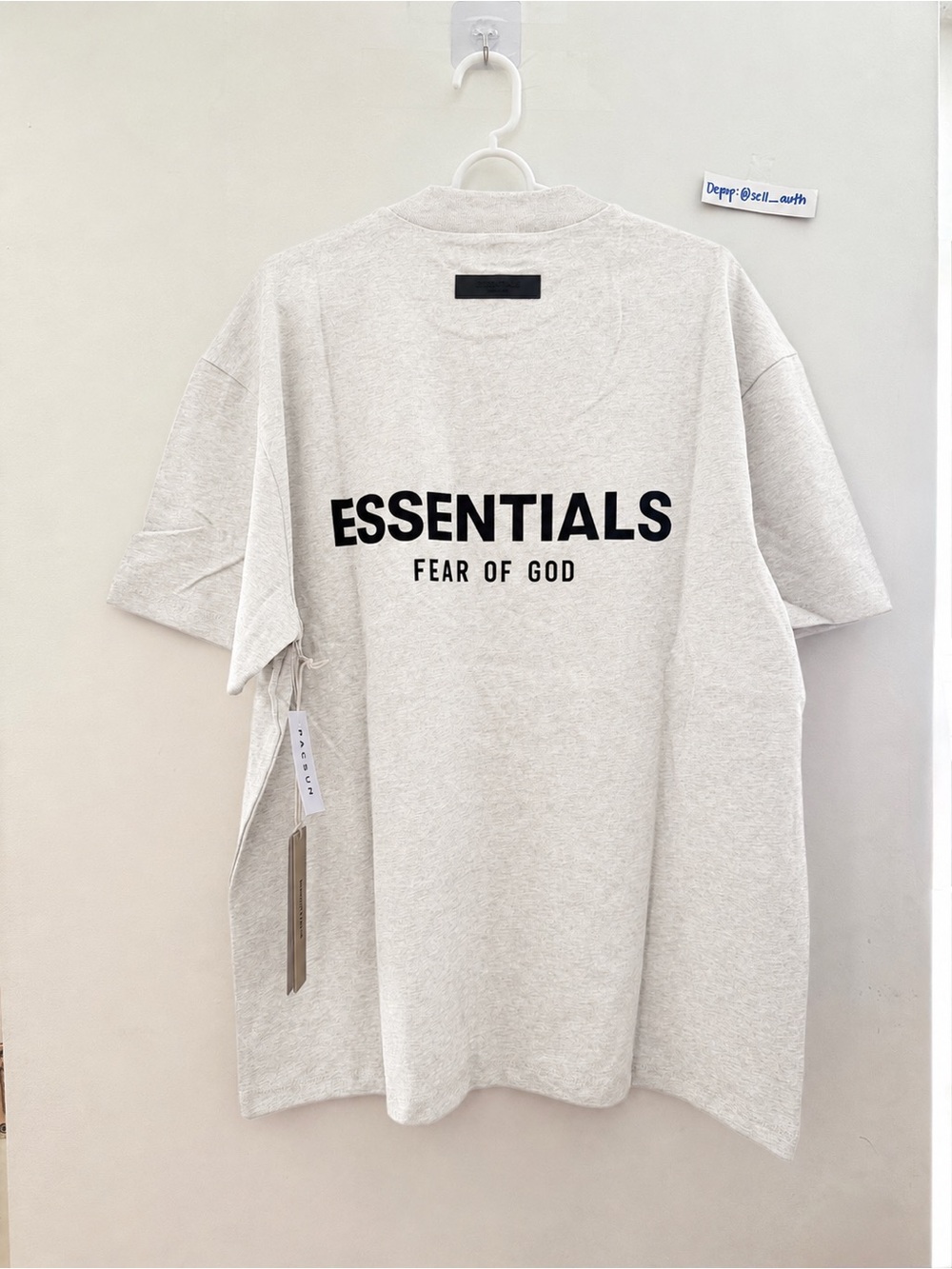 Authentic Fear of God ESSENTIALS Light Oatmeal T-Shirt -NEW❗️only $35+ offers